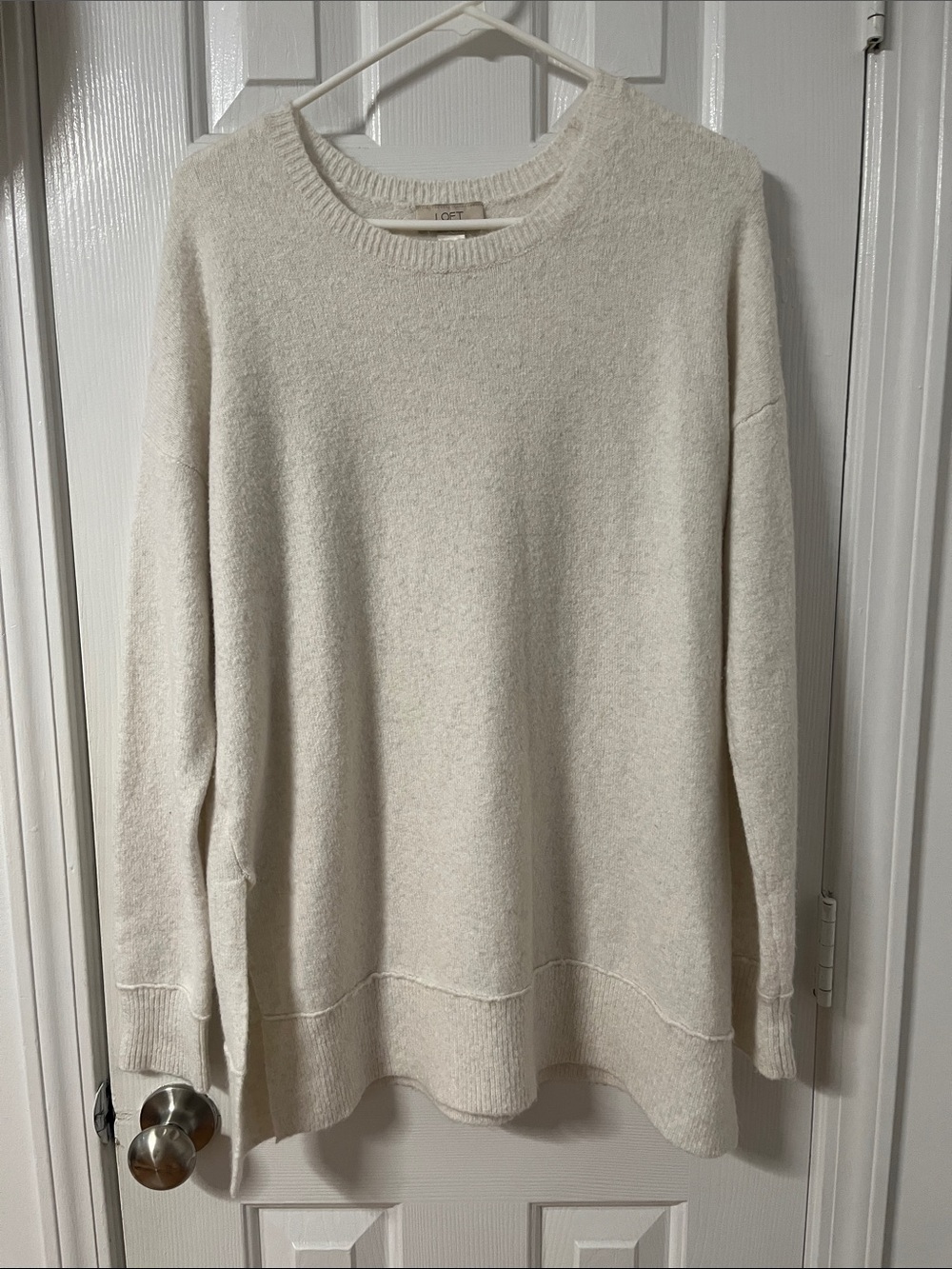 LOFT Soft Cream Crewneck Sweater